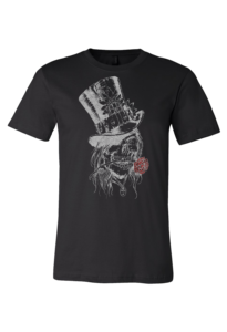 Skull With Tophat and Rose T-Shirt